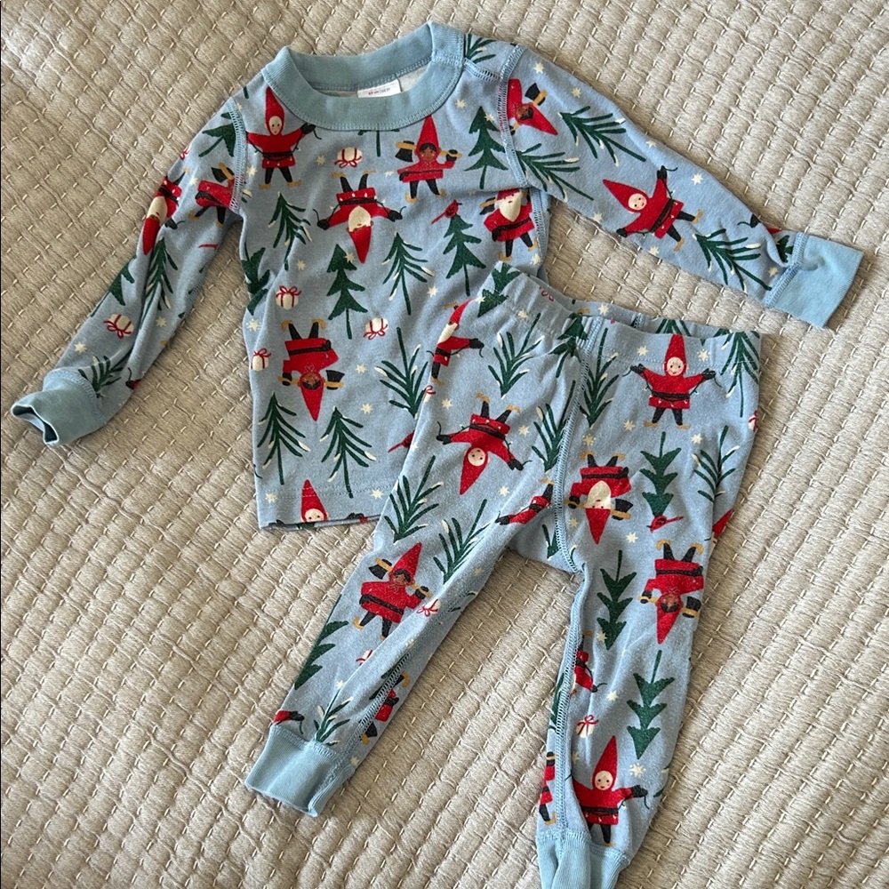Hanna Anderson Blue holiday Kids Pajamas